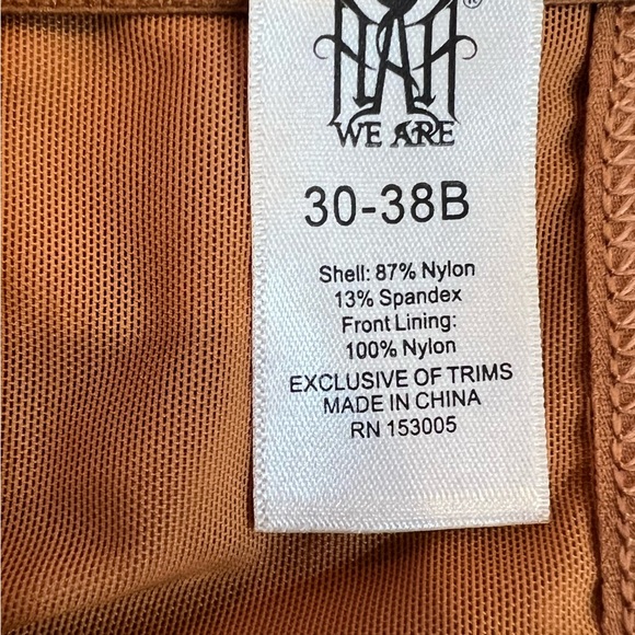 NWT $78 We  Are HAH X Free People Wired Bra 30-38B 30B 32B 34B 36B 38B Brown - Picture 10 of 14